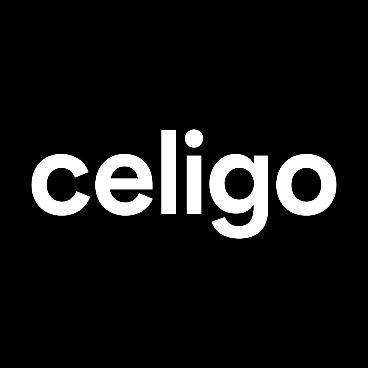 celigo logo white on black square